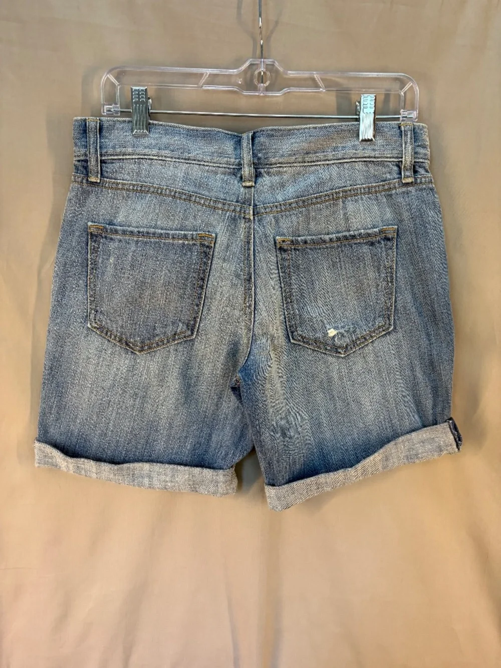 LOFT Distressed Denim Jean Shorts, color Blue size 26/2 (NWT) - Picture 2 of 10